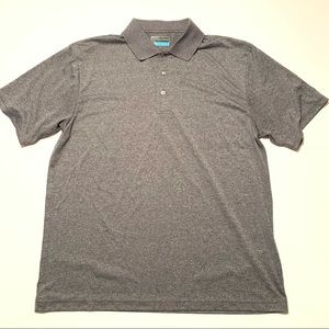 Men’s Gray PGA Tour Short Sleeved Polo Golf Large